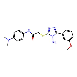 2-{[4-amino-5-(3-methoxyphenyl)-4H-1,2,4-triazol-3-yl]sulfanyl}-N-[4-(dimethylamino)phenyl]acetamide structure