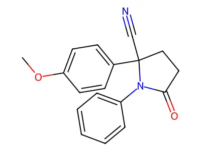 2-(4-Methoxyphenyl)-5-oxo-1-phenylpyrrolidine-2-carbonitrile structure
