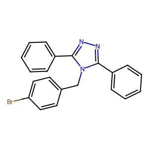 4-(4-bromobenzyl)-3,5-diphenyl-4H-1,2,4-triazole structure