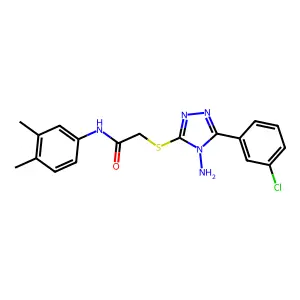 C18H18ClN5OS structure