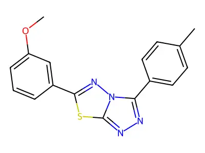 6-(3-Methoxyphenyl)-3-(4-methylphenyl)-[1,2,4]triazolo[3,4-b][1,3,4]thiadiazole structure