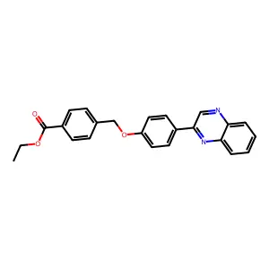 Ethyl 4-[(4-quinoxalin-2-ylphenoxy)methyl]benzoate structure