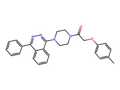 2-(4-Methylphenoxy)-1-[4-(4-phenylphthalazin-1-yl)piperazin-1-yl]ethanone structure