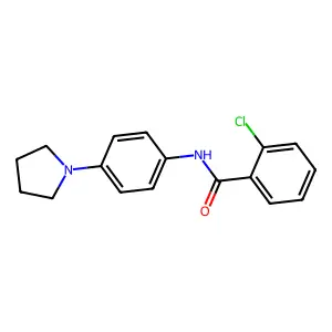 2-chloro-N-(4-pyrrolidin-1-ylphenyl)benzamide structure
