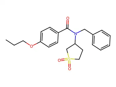 N-benzyl-N-(1,1-dioxidotetrahydrothiophen-3-yl)-4-propoxybenzamide structure