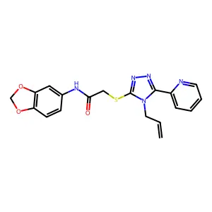 2-{[4-ALLYL-5-(2-PYRIDINYL)-4H-1,2,4-TRIAZOL-3-YL]SULFANYL}-N-(1,3-BENZODIOXOL-5-YL)ACETAMIDE structure