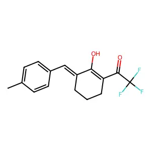 2-(4-Methylbenzylidene)-6-(2,2,2-trifluoro-1-hydroxyethylidene)cyclohexanone structure