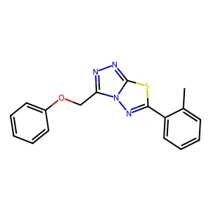 6-(2-Methylphenyl)-3-(phenoxymethyl)-[1,2,4]triazolo[3,4-b][1,3,4]thiadiazole structure