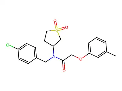N-(4-chlorobenzyl)-N-(1,1-dioxidotetrahydrothiophen-3-yl)-2-(3-methylphenoxy)acetamide structure