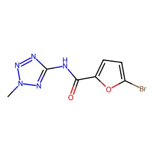 5-bromo-N-(2-methyl-2H-tetrazol-5-yl)furan-2-carboxamide structure