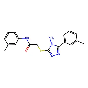 2-((4-amino-5-(m-tolyl)-4H-1,2,4-triazol-3-yl)thio)-N-(m-tolyl)acetamide structure
