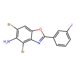 4,6-Dibromo-2-(3-iodophenyl)-1,3-benzoxazol-5-amine structure