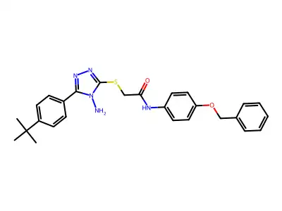 2-{[4-amino-5-(4-tert-butylphenyl)-4H-1,2,4-triazol-3-yl]sulfanyl}-N-[4-(benzyloxy)phenyl]acetamide structure