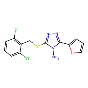 5-[(2,6-Dichlorophenyl)methylthio]-3-(2-furyl)-1,2,4-triazole-4-ylamine structure