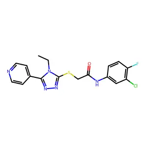 C17H15ClFN5OS structure