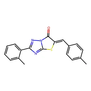 (5Z)-5-(4-methylbenzylidene)-2-(2-methylphenyl)[1,3]thiazolo[3,2-b][1,2,4]triazol-6(5H)-one structure