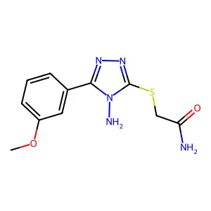 2-{[4-amino-5-(3-methoxyphenyl)-4H-1,2,4-triazol-3-yl]sulfanyl}acetamide structure