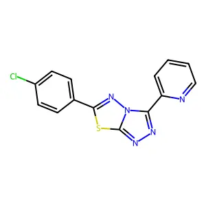 6-(4-Chlorophenyl)-3-pyridin-2-yl-[1,2,4]triazolo[3,4-b][1,3,4]thiadiazole structure