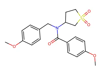 N-(1,1-dioxidotetrahydrothiophen-3-yl)-4-methoxy-N-(4-methoxybenzyl)benzamide structure