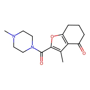 3-methyl-2-[(4-methylpiperazin-1-yl)carbonyl]-6,7-dihydro-1-benzofuran-4(5H)-one structure