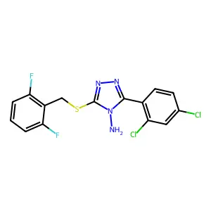 3-(2,4-Dichlorophenyl)-5-((2,6-difluorobenzyl)thio)-4H-1,2,4-triazol-4-ylamine structure