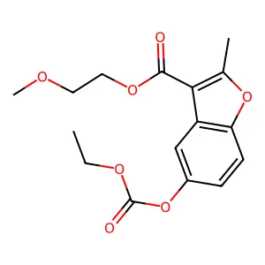 2-Methoxyethyl 5-[(ethoxycarbonyl)oxy]-2-methyl-1-benzofuran-3-carboxylate structure