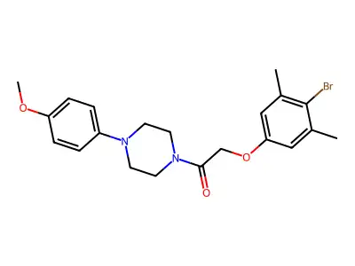 2-(4-Bromo-3,5-dimethylphenoxy)-1-[4-(4-methoxyphenyl)piperazin-1-yl]ethanone structure