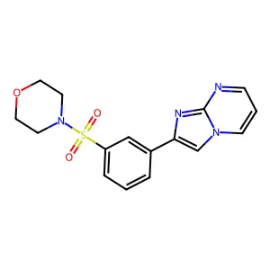 4-(3-Imidazo[1,2-a]pyrimidin-2-ylphenyl)sulfonylmorpholine structure