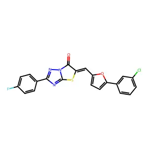 C21H11ClFN3O2S structure