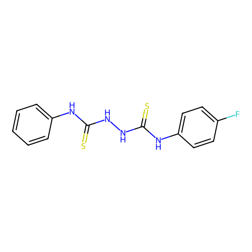 N-(4-fluorophenyl)-N'-phenylhydrazine-1,2-dicarbothioamide structure