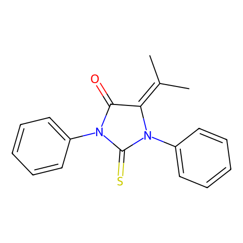 1,3-Diphenyl-5-(propan-2-ylidene)-2-thioxoimidazolidin-4-one structure