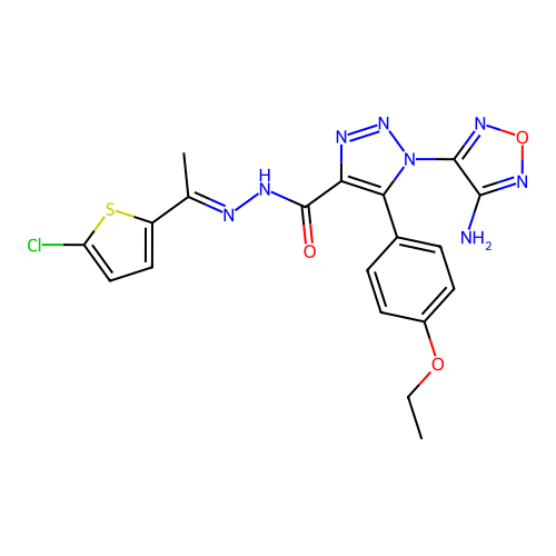 C19H17ClN8O3S structure