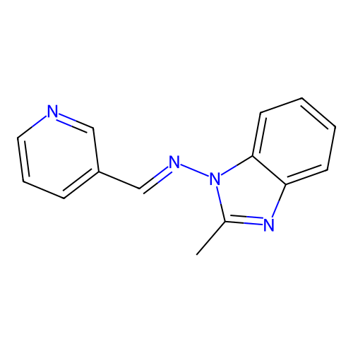 2-methyl-N-[(E)-pyridin-3-ylmethylidene]-1H-benzimidazol-1-amine structure
