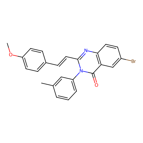 (E)-6-bromo-2-(4-methoxystyryl)-3-(m-tolyl)quinazolin-4(3H)-one structure