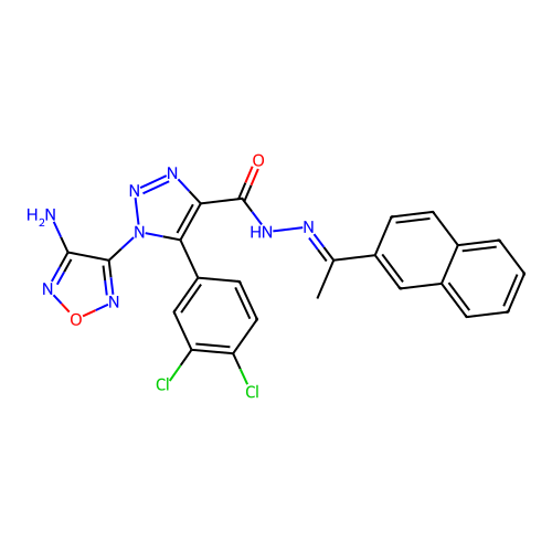C23H16Cl2N8O2 structure