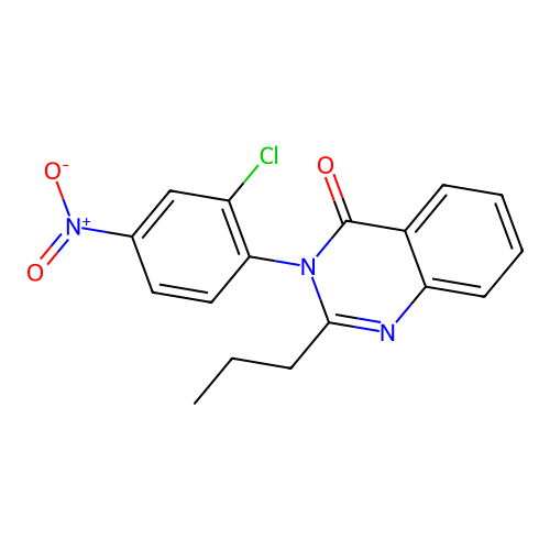 3-(2-chloro-4-nitrophenyl)-2-propylquinazolin-4(3H)-one structure