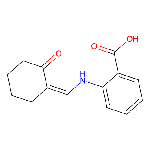 2-{[(Z)-(2-oxocyclohexylidene)methyl]amino}benzoic acid structure
