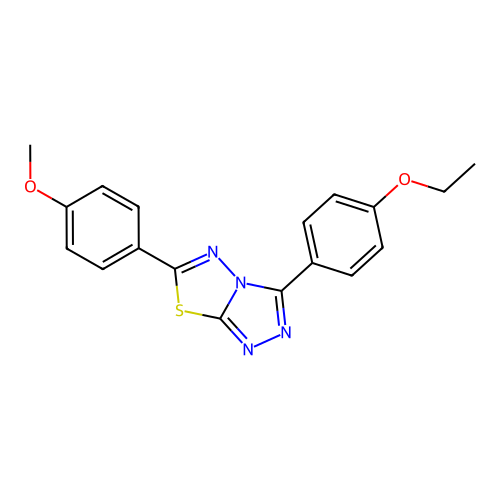 3-(4-Ethoxyphenyl)-6-(4-methoxyphenyl)-[1,2,4]triazolo[3,4-b][1,3,4]thiadiazole structure