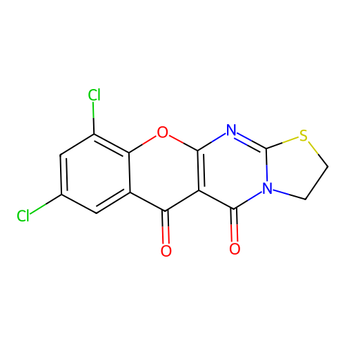 8,10-Dichloro-2,3-dihydrochromeno[2,3-d]thiazolo[3,2-a]pyrimidine-5,6-dione structure