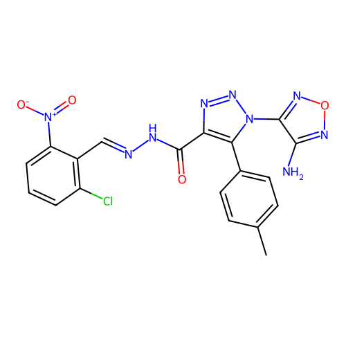 C19H14ClN9O4 structure