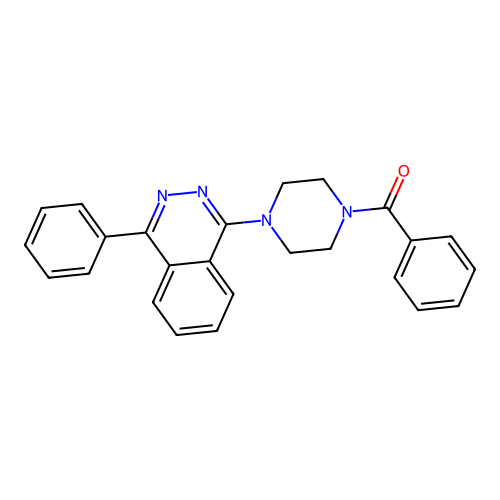 Phenyl(4-(4-phenylphthalazin-1-yl)piperazin-1-yl)methanone structure
