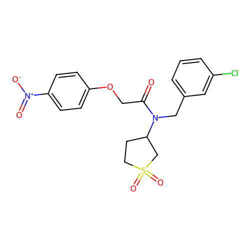 N-(3-chlorobenzyl)-N-(1,1-dioxidotetrahydrothiophen-3-yl)-2-(4-nitrophenoxy)acetamide structure