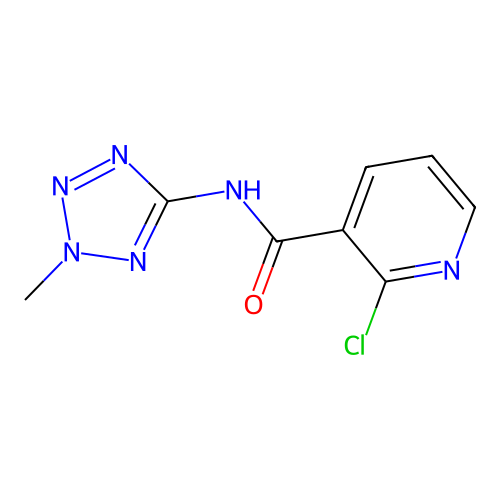 2-chloro-N-(2-methyl-2H-tetrazol-5-yl)pyridine-3-carboxamide structure