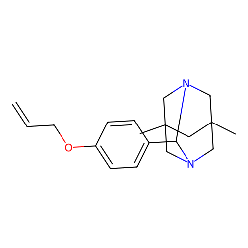 (1R,3S,5r,7r)-2-(4-(allyloxy)phenyl)-5,7-dimethyl-1,3-diazaadamantane structure