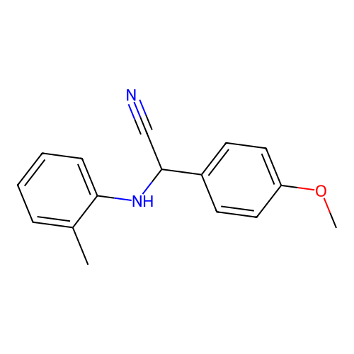 (4-Methoxyphenyl)(2-toluidino)acetonitrile structure