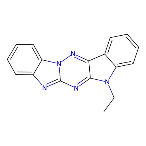 Benzimidazo[1,2-b]indolo[2,3-E]1,2,4-triazine, 5-ethyl- structure