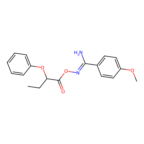 [[Amino-(4-methoxyphenyl)methylidene]amino] 2-phenoxybutanoate structure