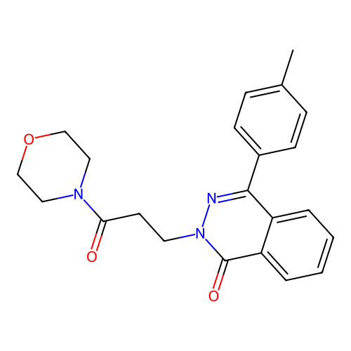 4-(4-methylphenyl)-2-[3-(morpholin-4-yl)-3-oxopropyl]phthalazin-1(2H)-one structure
