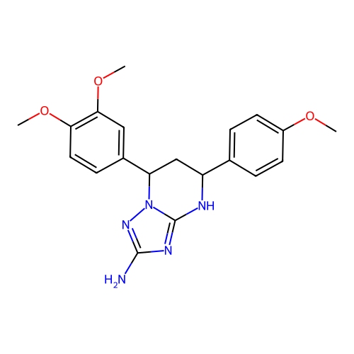 7-(3,4-dimethoxyphenyl)-5-(4-methoxyphenyl)-4,5,6,7-tetrahydro[1,2,4]triazolo[1,5-a]pyrimidin-2-amine structure
