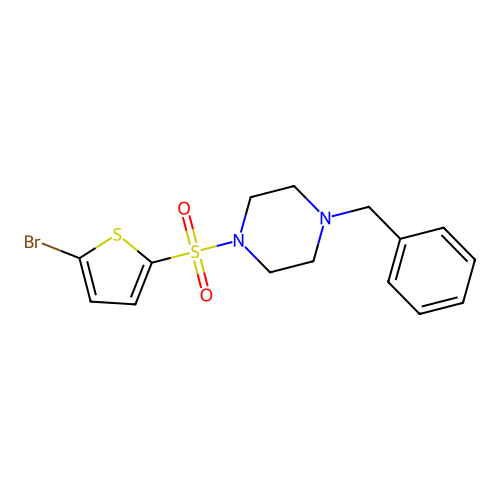 1-Benzyl-4-((5-bromothiophen-2-yl)sulfonyl)piperazine structure